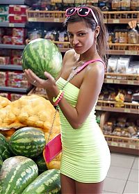 People & Humanity: young college girl portrait in skin-tight garment