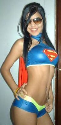 People & Humanity: girl wearing superhero panties