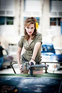 People & Humanity: girl with a gun