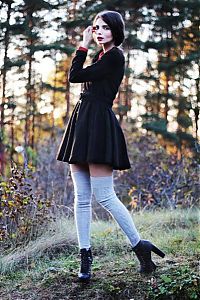 People & Humanity: young teen girl with sexy socks