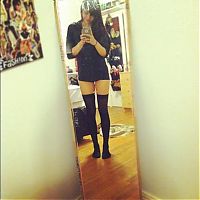 People & Humanity: young teen girl with sexy socks