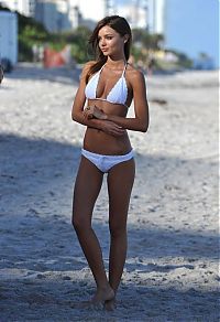 People & Humanity: celebrity girl on the beach