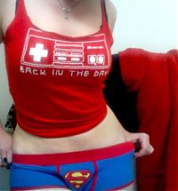 People & Humanity: girl wearing superhero panties