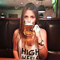 People & Humanity: girl with beer