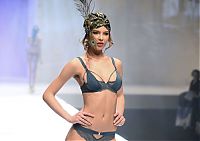 People & Humanity: Paris Lingerie Fashion Week 2014 show girl, Paris, France