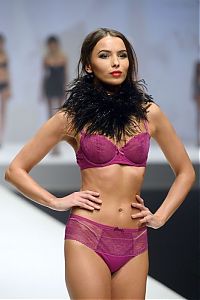 People & Humanity: Paris Lingerie Fashion Week 2014 show girl, Paris, France