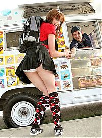 People & Humanity: girl with ice cream