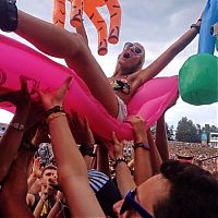 People & Humanity: Tomorrowland 2014 girls, Boom, Flanders, Belgium