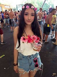 People & Humanity: Tomorrowland 2014 girls, Boom, Flanders, Belgium
