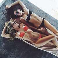 young summer and bikini beach girls