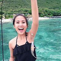 People & Humanity: young fishing girl