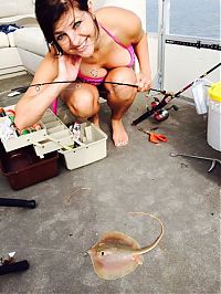 People & Humanity: young fishing girl