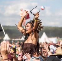 People & Humanity: Tomorrowland 2014 girls, Boom, Flanders, Belgium