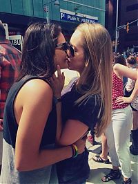 People & Humanity: young kissing girls