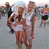 People & Humanity: Burning man girls, Black Rock Desert, Nevada, United States