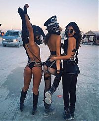 People & Humanity: Burning man girls, Black Rock Desert, Nevada, United States