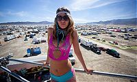 People & Humanity: Burning man girls, Black Rock Desert, Nevada, United States