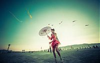 People & Humanity: Burning man girls, Black Rock Desert, Nevada, United States