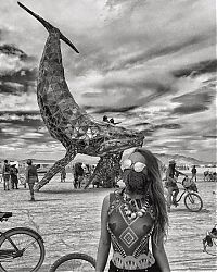 People & Humanity: Burning man girls, Black Rock Desert, Nevada, United States