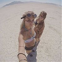 People & Humanity: Burning man girls, Black Rock Desert, Nevada, United States