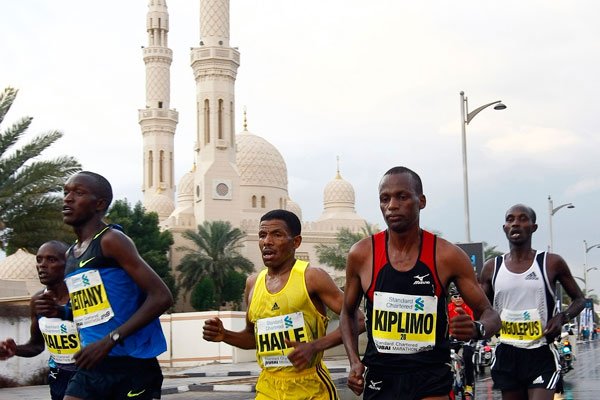 The London Marathon, dedicated to the Olympic Games in 2012