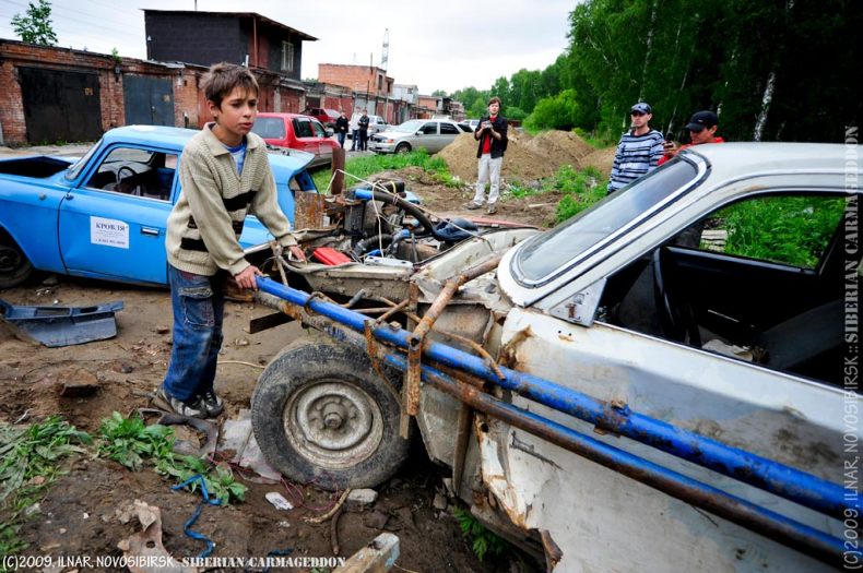 Siberian carmageddon, Academgorodok, Russia