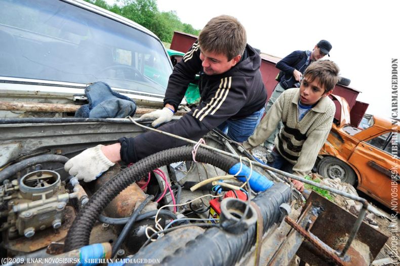 Siberian carmageddon, Academgorodok, Russia