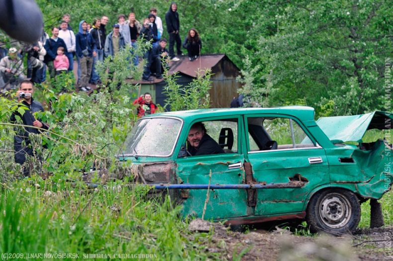 Siberian carmageddon, Academgorodok, Russia