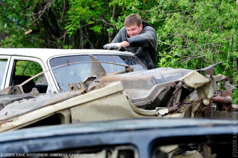 Siberian carmageddon, Academgorodok, Russia