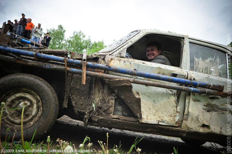 Siberian carmageddon, Academgorodok, Russia