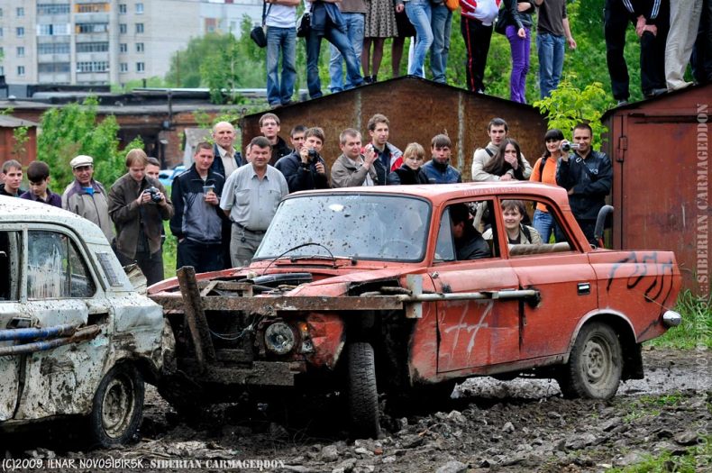 Siberian carmageddon, Academgorodok, Russia