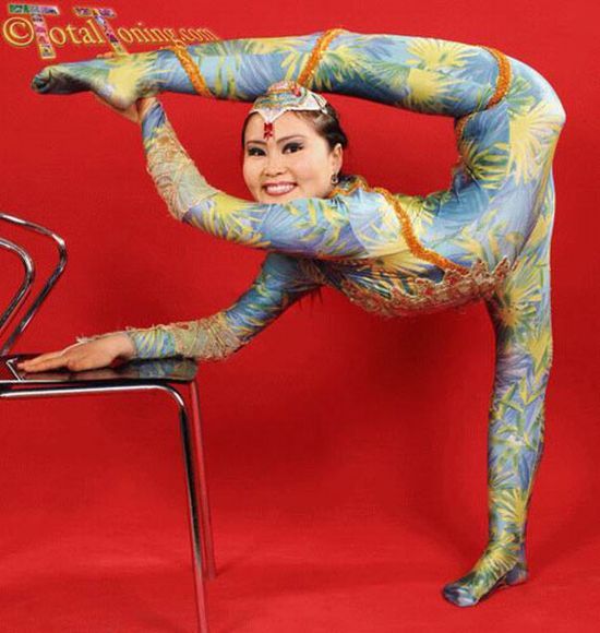 flexible gymnastic girl