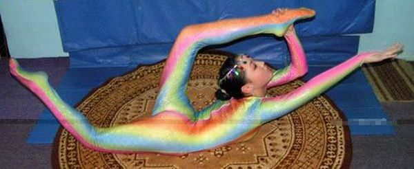 flexible gymnastic girl