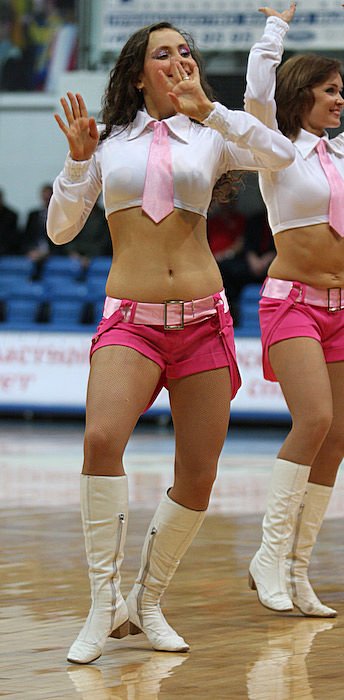 Cheerleader basketball girls, Khimki club, Moscow, Russia