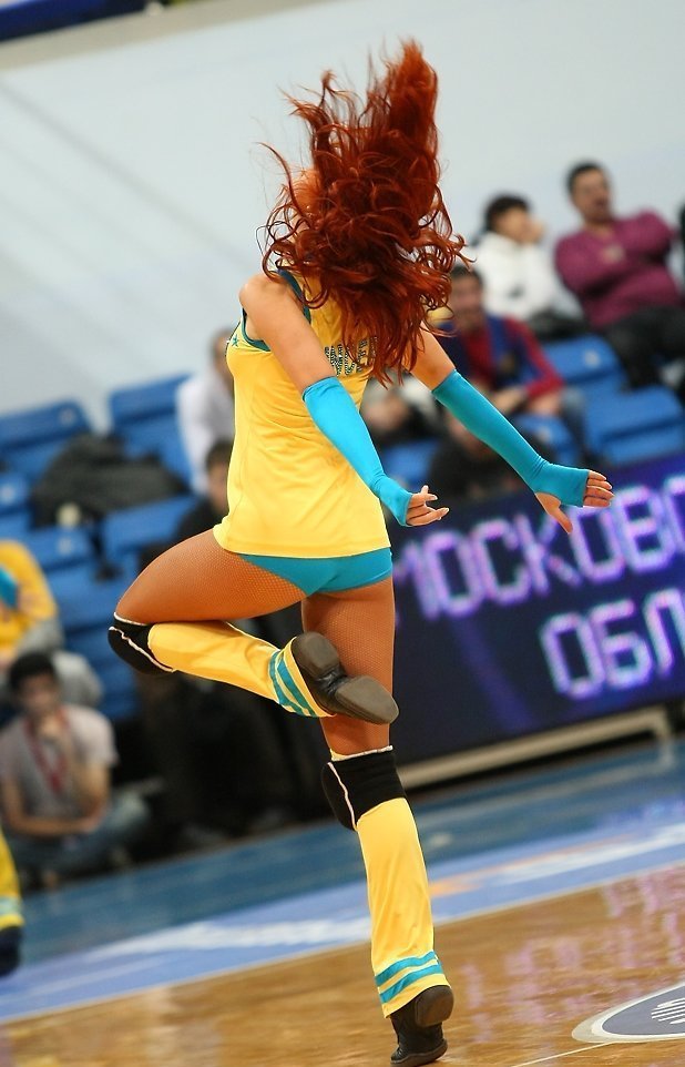 Cheerleader basketball girls, Khimki club, Moscow, Russia