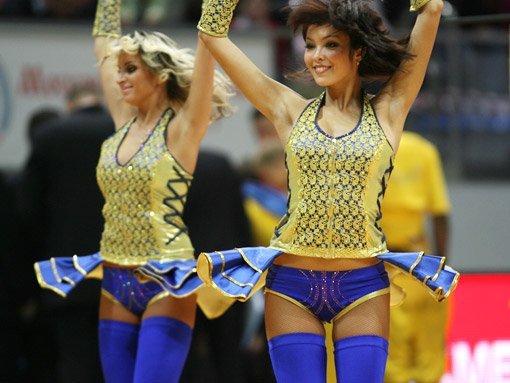 Cheerleader basketball girls, Khimki club, Moscow, Russia