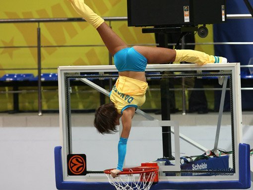 Cheerleader basketball girls, Khimki club, Moscow, Russia