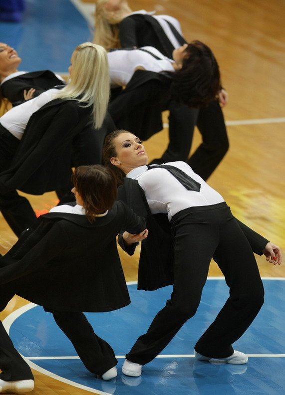 Cheerleader basketball girls, Khimki club, Moscow, Russia