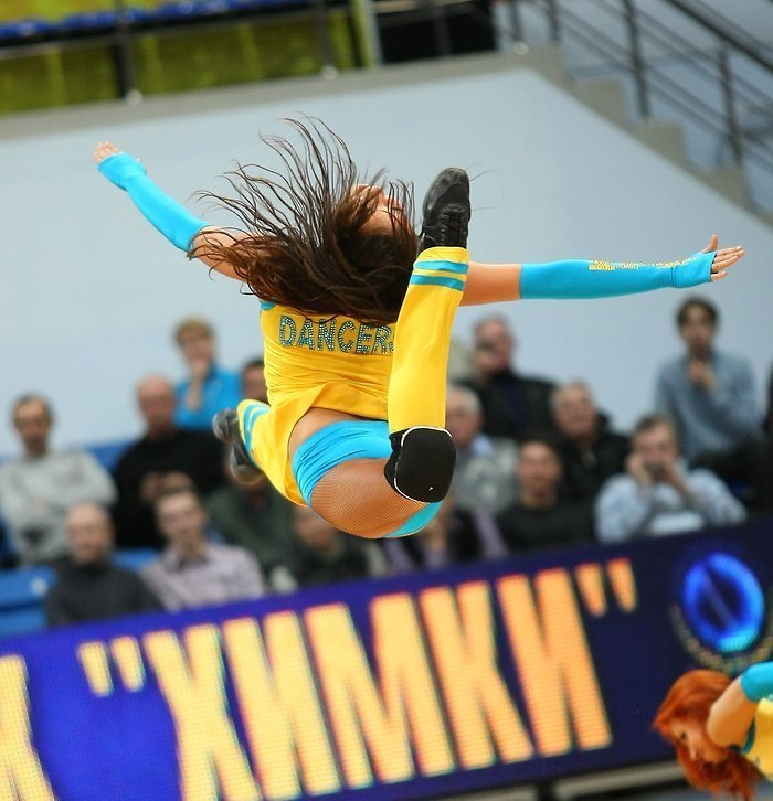 Cheerleader basketball girls, Khimki club, Moscow, Russia