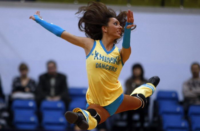 Cheerleader basketball girls, Khimki club, Moscow, Russia