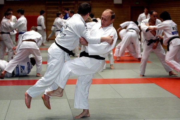 Vladimir Putin held a training session in judo,  St. Petersburg, Russia