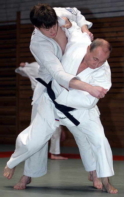 Vladimir Putin held a training session in judo,  St. Petersburg, Russia