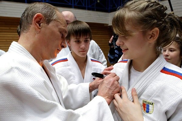 Vladimir Putin held a training session in judo,  St. Petersburg, Russia