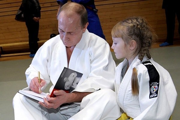 Vladimir Putin held a training session in judo,  St. Petersburg, Russia