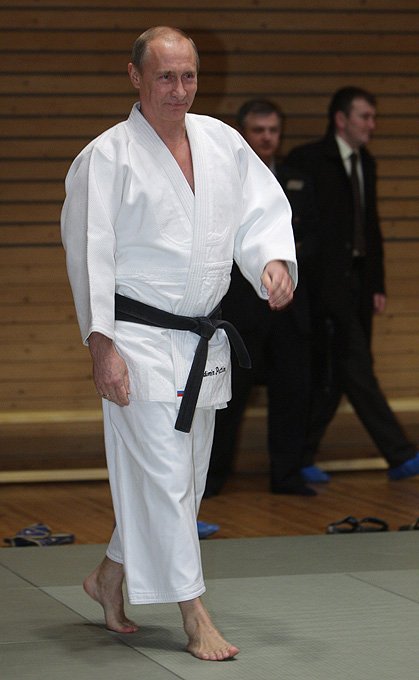 Vladimir Putin held a training session in judo,  St. Petersburg, Russia