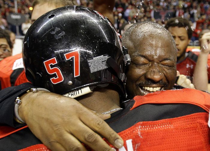 Coach, celebrating the victory