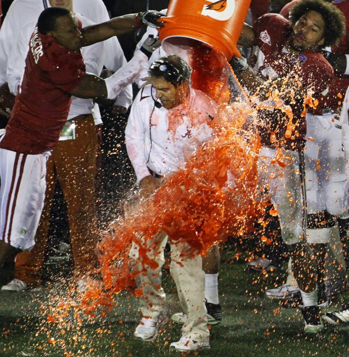 Coach, celebrating the victory