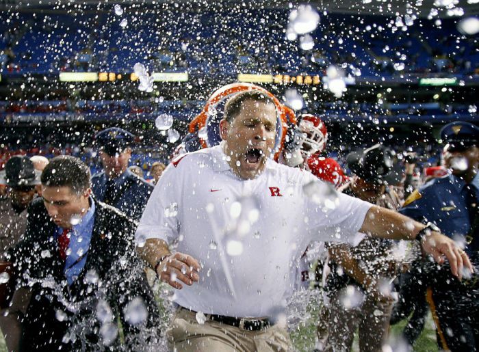 Coach, celebrating the victory