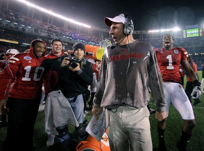 Coach, celebrating the victory