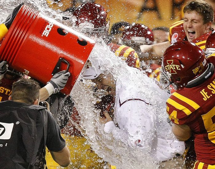 Coach, celebrating the victory